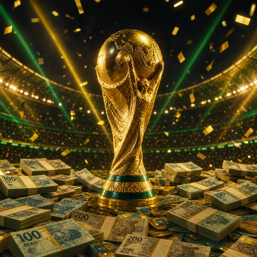 Troféu e prêmio da Final da Copa do Mundo